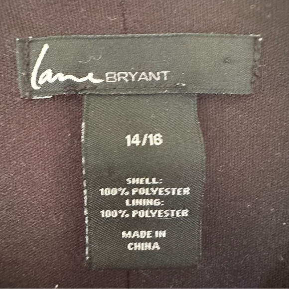 Lane Bryant Floral Maxi Dress Women 14/16 Vneck Empire Waist Flutter Sleeve Blac - Picture 8 of 9